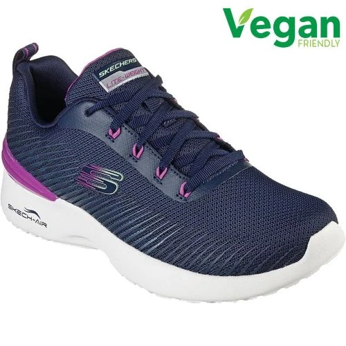 Skechers Womens Skech Air Dynamight Luminosity Trainers - Navy Purple 3 Skechers Womens Skech Air Dynamight Luminosity Trainers - Navy Purple
