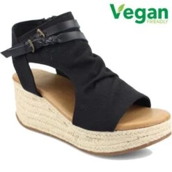 Blowfish Malibu Lacey 4 Earth Wedge Gladiator Sandal - Blacksands