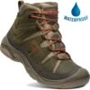 Keen Mens Circadia Mid Waterproof Walking Boots - Dark Olive Potters Clay -Fashion Shoe Store PS3656wp