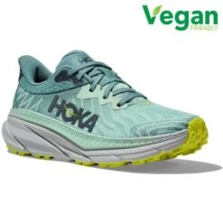 Hoka Womens Challenger 7 Trail Shoes - Green Mist Trellis