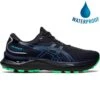 Asics Mens Gel Cumulus 24 GTX Waterproof Running Shoes - Black Blue Coast -Fashion Shoe Store PS3709wp