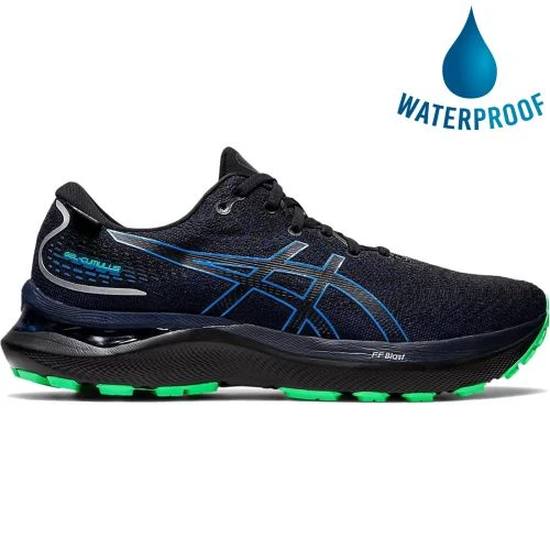 Asics Mens Gel Cumulus 24 GTX Waterproof Running Shoes - Black Blue Coast 3 Asics Mens Gel Cumulus 24 GTX Waterproof Running Shoes - Black Blue Coast