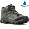 Merrell Mens Moab 3 Mid GTX Waterproof Walking Hiking Boots - Beluga -Fashion Shoe Store PS3763