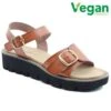 Heavenly Feet Womens Trudy Sandals - Dark Tan