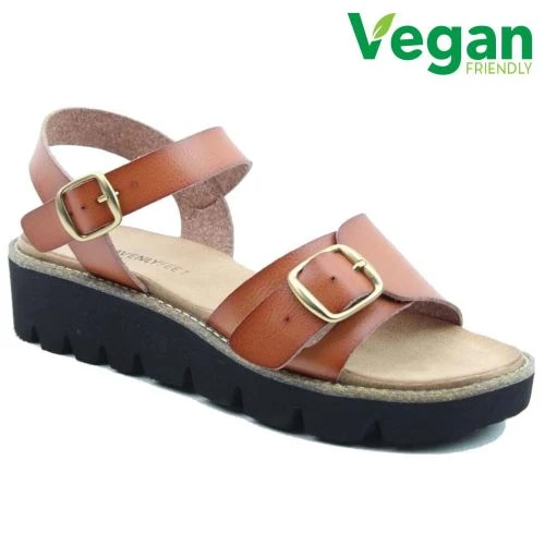 Heavenly Feet Womens Trudy Sandals - Dark Tan 3 Heavenly Feet Womens Trudy Sandals - Dark Tan