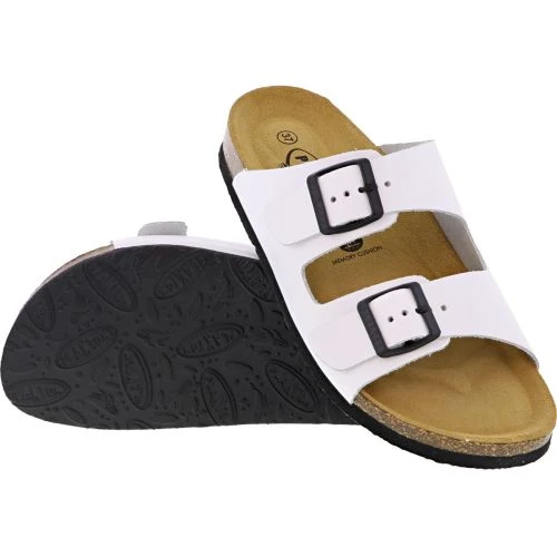 Plakton Womens Malaga Adjustable Slide Sandals - Napa Rust White 5 Plakton Womens Malaga Adjustable Slide Sandals - Napa Rust White - Image 3