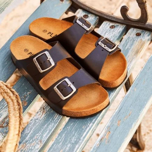 Plakton Womens Malaga Adjustable Slide Sandals - Black 7 Plakton Womens Malaga Adjustable Slide Sandals - Black - Image 5