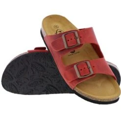 Plakton Womens Malaga Adjustable Slide Sandals - Rojo Red -Fashion Shoe Store Plakton Malaga 180010 ROJO556X A 7