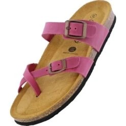 Plakton Womens Savannah Strappy Toe Post Sandals - Fuxia Pink -Fashion Shoe Store Plakton Savannah 181032 FUXIA C 7