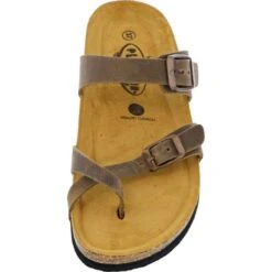Plakton Womens Savannah Strappy Toe Post Sandals - Kaki Brown -Fashion Shoe Store Plakton Savannah 181032 KAKI B 7