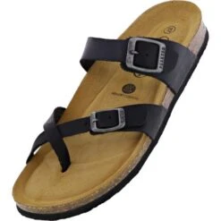 Plakton Womens Savannah Strappy Toe Post Sandals - Black -Fashion Shoe Store Plakton Savannah 181032 NEGRO C 14