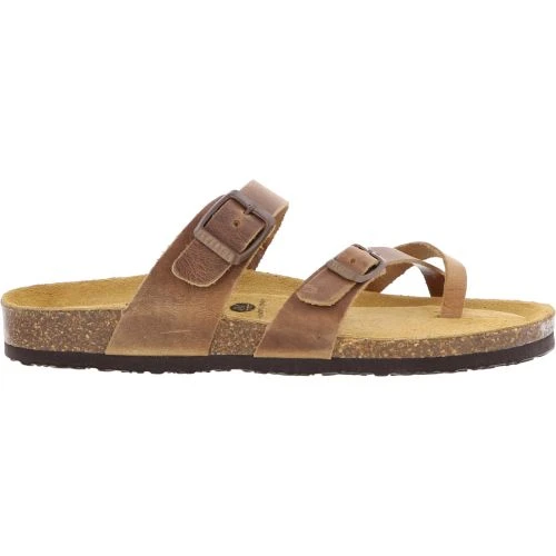 Plakton Womens Savannah Strappy Toe Post Sandals - Tan Brown 4 Plakton Womens Savannah Strappy Toe Post Sandals - Tan Brown - Image 2