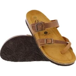 Plakton Womens Savannah Strappy Toe Post Sandals - Tan Brown 9 Plakton Womens Savannah Strappy Toe Post Sandals - Tan Brown -Fashion Shoe Store Plakton Savannah 181032 ROBLE A 7