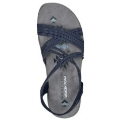 Skechers Womens Reggae Slim Turn It Up Sandals - Navy -Fashion Shoe Store ReggaeSlimTurnItUp Navy 3847257