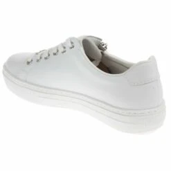 Rieker Womens L59L1 Leather Trainers - White -Fashion Shoe Store Reiker L59L1 83 White 2 6