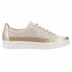 Remonte Womens D5826 Shoes Trainers - Light Gold Sand -Fashion Shoe Store Remonte D5826 60 Gold 3 6