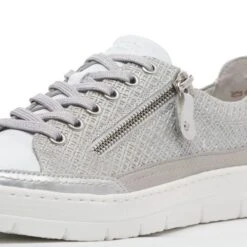 Remonte Womens D5826 Shoes Trainers - Silver White Ice Vapor -Fashion Shoe Store Remonte D5826 Platinum 3 6