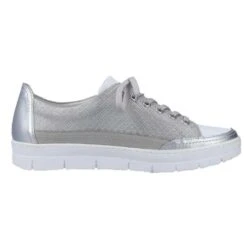 Remonte Womens D5826 Shoes Trainers - Silver White Ice Vapor -Fashion Shoe Store Remonte D5826 Platinum 7 6