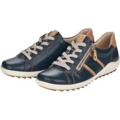 Remonte Womens R1426-14 Trainers - Navy Blue Tan -Fashion Shoe Store Remonte R1426 14 PacificBlue 2 6