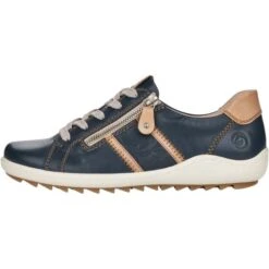Remonte Womens R1426-14 Trainers - Navy Blue Tan -Fashion Shoe Store Remonte R1426 14 PacificBlue 4 6