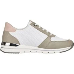 Remonte Womens R6706-80 Trainers - White Green Pink -Fashion Shoe Store Remonte R6706 80 ColumboWhite 4 6