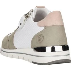 Remonte Womens R6706-80 Trainers - White Green Pink -Fashion Shoe Store Remonte R6706 80 ColumboWhite 7 6