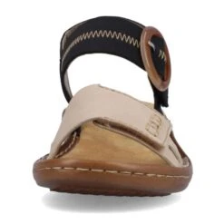Rieker Womens Adjustable Comfort Sandals - Navy Biege -Fashion Shoe Store Rieker 608Z3 62 Beige 4 6