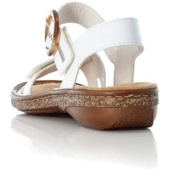 Rieker Womens Adjustable Comfort Sandals - White -Fashion Shoe Store Rieker 628Z3 White 3 6