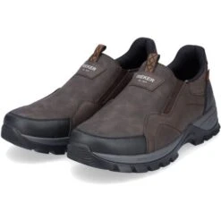 Rieker Mens Wide Fit Water Resistant Shoes - Brown -Fashion Shoe Store Rieker B6850 25 Brown 8 5