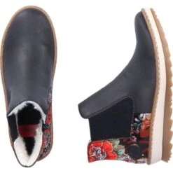 Rieker Womens Zip Up Wedge Chelsea Ankle Boots - Schwarz Multi Schwarz -Fashion Shoe Store Rieker Z8689 00 Black 1 13
