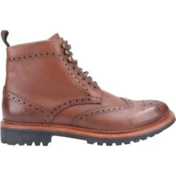 Cotswold Mens Rissington Commando Brogue Ankle Boots - Brown