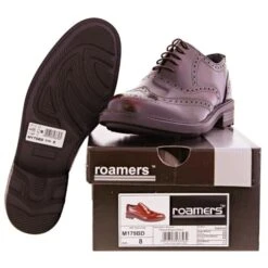Roamers Mens Ted Country Brogues Oxford Shoes - Oxblood -Fashion Shoe Store Roamers M179BD Oxblood SOLE 7