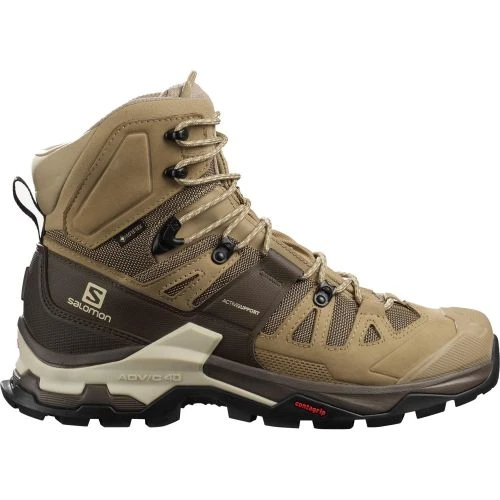 Salomon Mens Quest 4 GTX Waterproof Walking Hiking Boots - Kelp Wren Bleached Sand 4 Salomon Mens Quest 4 GTX Waterproof Walking Hiking Boots - Kelp Wren Bleached Sand - Image 2
