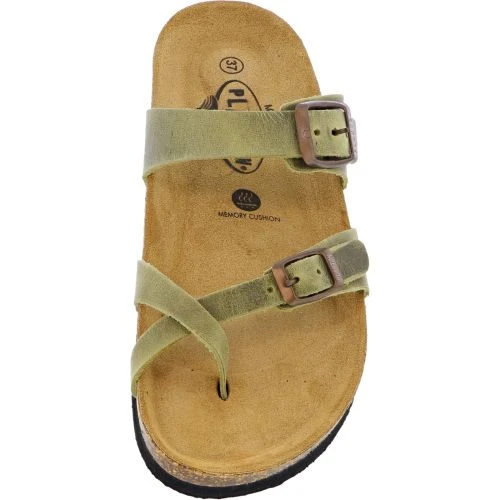 Plakton Womens Savannah Strappy Toe Post Sandals - Pistaccio 6 Plakton Womens Savannah Strappy Toe Post Sandals - Pistaccio - Image 4