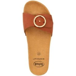 Scholl Womens Malibu Mule Adjustable Slide Sandals - Cognac 8 Scholl Womens Malibu Mule Adjustable Slide Sandals - Cognac -Fashion Shoe Store Scholl MalibuMule Cognac 3 5