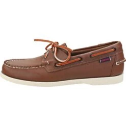 Sebago Mens Dockside Portland Leather Boat Deck Shoes - Brown -Fashion Shoe Store Sebago DocksidesPortland Brown 3 9