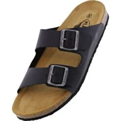 Plakton Mens Seth Malaga Adjustable Slide Sandals - Black -Fashion Shoe Store SethMalaga 175857 NEGRO C855689