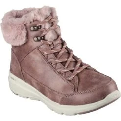 Skechers Womens On The Go Glacial Ultra Warm Ankle Boot - Mauve