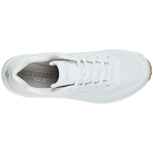 Skechers Womens Uno Stand On Air Trainers - White 5 Skechers Womens Uno Stand On Air Trainers - White - Image 3