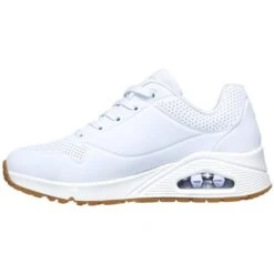 Skechers Womens Uno Stand On Air Trainers - White 12 Skechers Womens Uno Stand On Air Trainers - White -Fashion Shoe Store Skechers UnoStandOnAir White 5 10