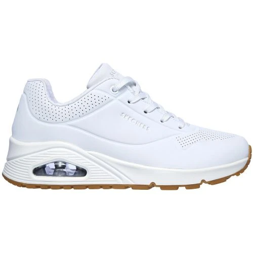 Skechers Womens Uno Stand On Air Trainers - White 4 Skechers Womens Uno Stand On Air Trainers - White - Image 2