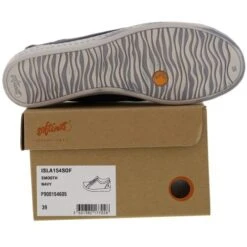 Softinos Womens Isla Trainers - Navy Smooth -Fashion Shoe Store Softinos ISLA SmoothNavy Sole 5
