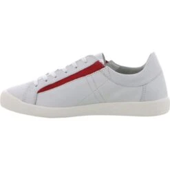 Softinos By Fly London Womens Iddy Trainers - White Red Elastic -Fashion Shoe Store Softinos Iddy WhiteRed 03 6