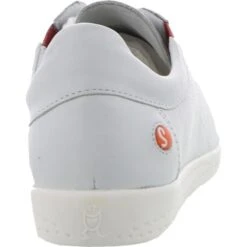 Softinos By Fly London Womens Iddy Trainers - White Red Elastic -Fashion Shoe Store Softinos Iddy WhiteRed 04 6