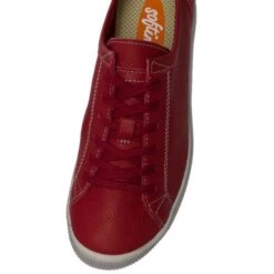 Softinos By Fly London Womens Isla Trainers - Smooth Red -Fashion Shoe Store Softinos Isla SMOOTHRed 4 6