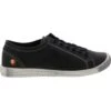 Softinos By Fly London Womens Isla Leather Trainers - Black Smooth -Fashion Shoe Store Softinos Isla SmoothBlack20 01 11