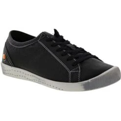 Softinos By Fly London Womens Isla Leather Trainers - Black Smooth -Fashion Shoe Store Softinos Isla SmoothBlack20 MAIN 11