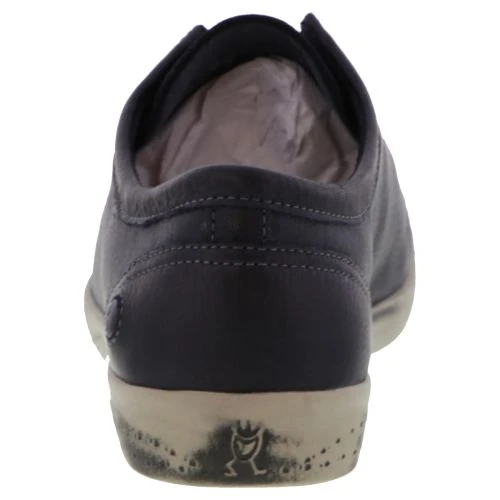 Softinos By Fly London Womens Isla Soft Leather Trainers Shoes - Anthracite 5 Softinos By Fly London Womens Isla Soft Leather Trainers Shoes - Anthracite - Image 3
