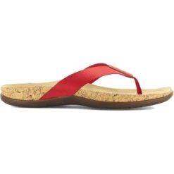 Strive Womens Milos Toe Post Sandals - Scarlet -Fashion Shoe Store Strive Milos Scarlet 3 5