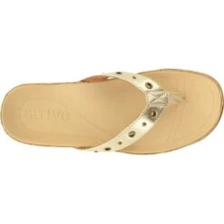 Strive Womens Saria Toe Post Sandals - Gold Metallic -Fashion Shoe Store Strive Saria GoldMetallic 2 5